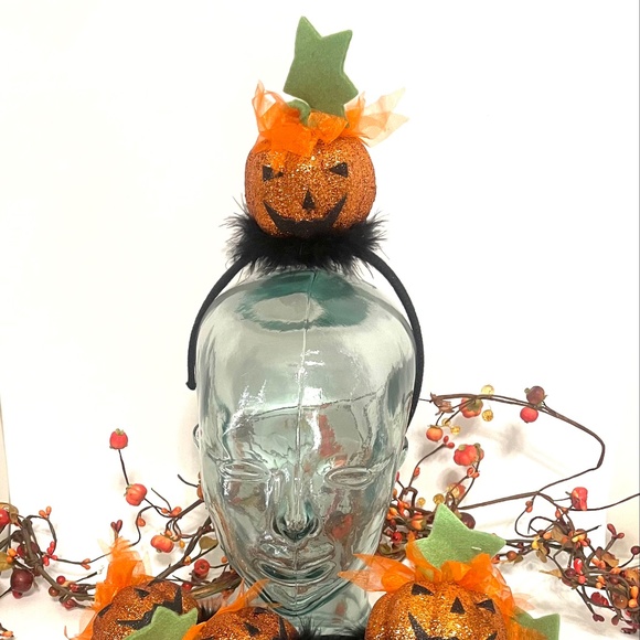 Pumpkin Head head bands - Bundle of 5 NEW ITEM - Picture 2 of 3